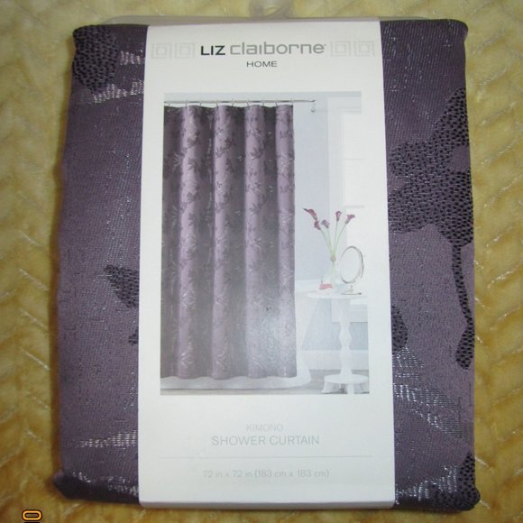Liz Claiborne Kimono Fabric Shower Curtain 72" X 72" NIP-Retail $44.00. - Picture 2 of 3
